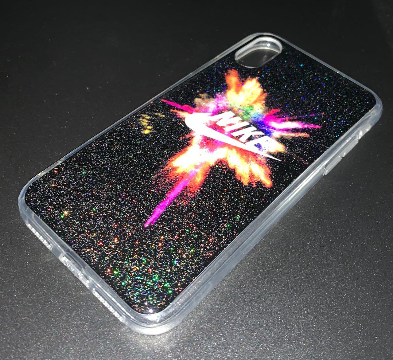 Чехол накладка для APPLE iPhone X, XS, силикон, рисунок NIKE.