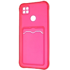 Чехол накладка для XIAOMI Redmi 9C, Redmi 10A, силикон, отдел для карт, цвет фуксия