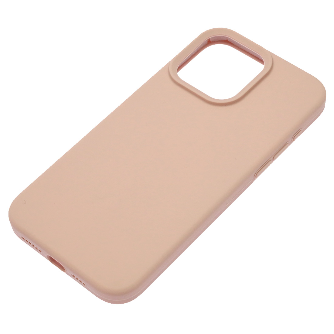 Чехол накладка Silicone Case для APPLE iPhone 15 Pro Max, бархатная подложка, цвет розовый песок