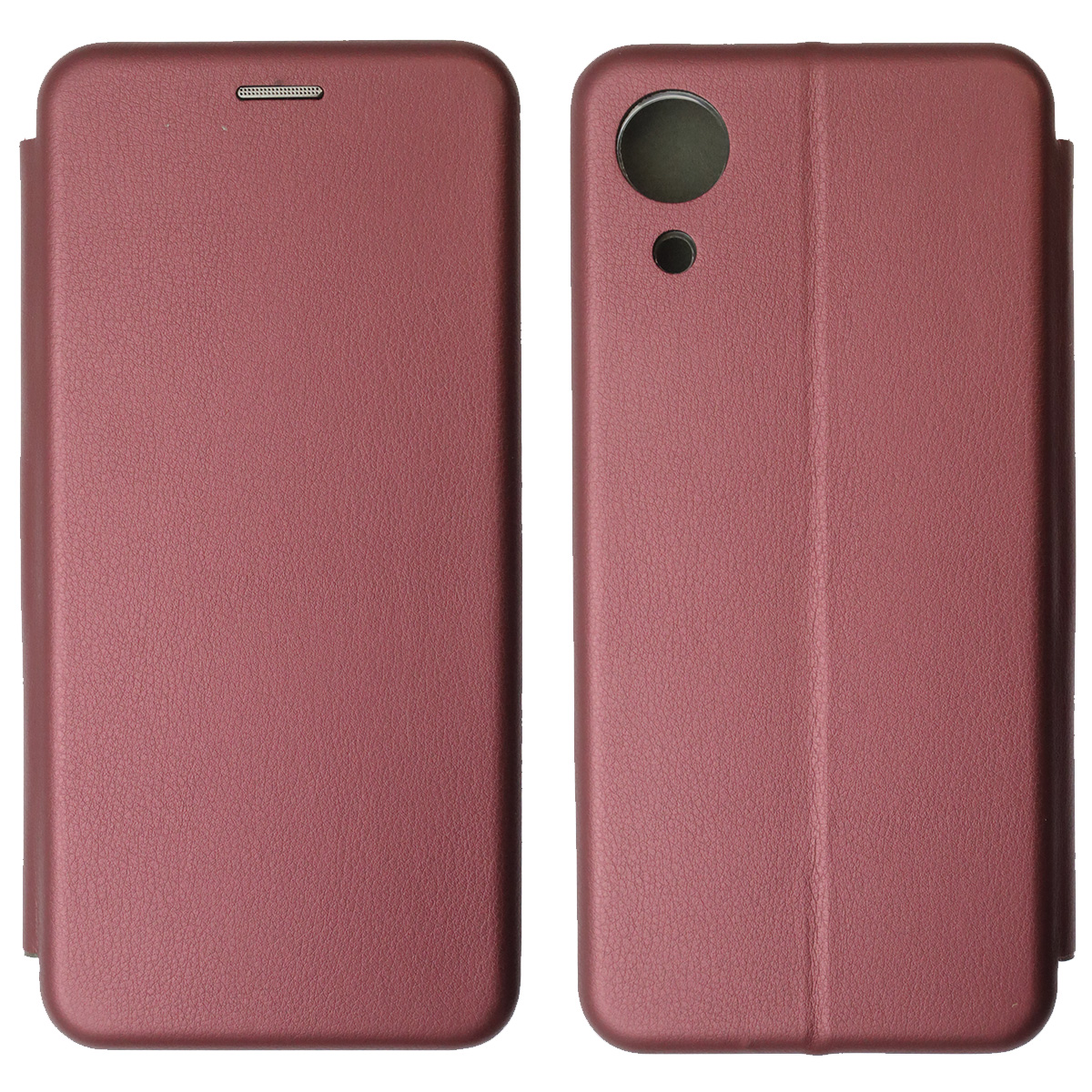 Чехол книжка STYLISH для SAMSUNG Galaxy A03 Core (SM-A032F), экокожа, визитница, цвет бордовый