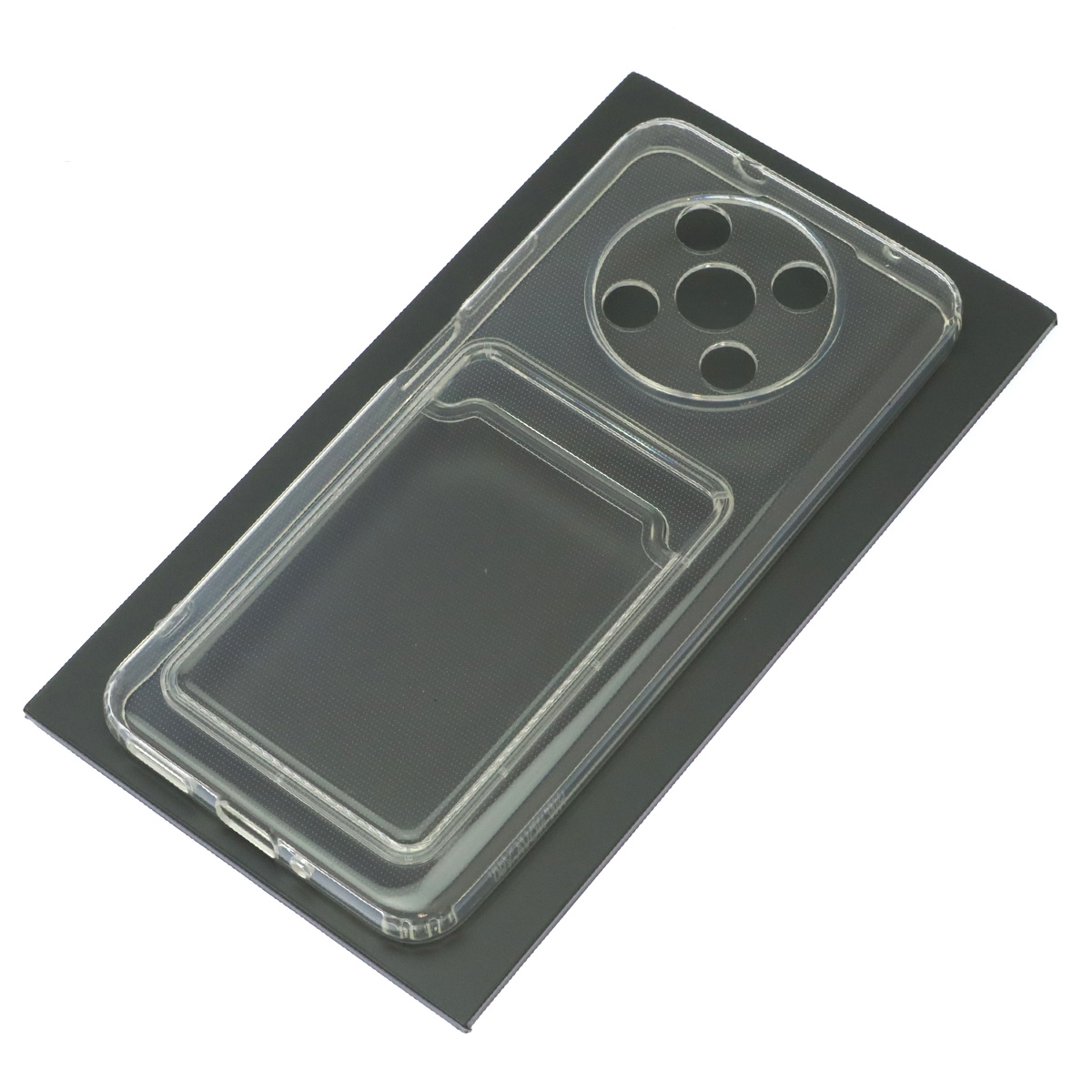 Чехол накладка CARD CASE для HUAWEI Nova Y90, силикон, отдел для карт, цвет прозрачный Чехол накладка CARD CASE для HUAWEI Nova Y90, силикон, отдел для карт, цвет прозрачный