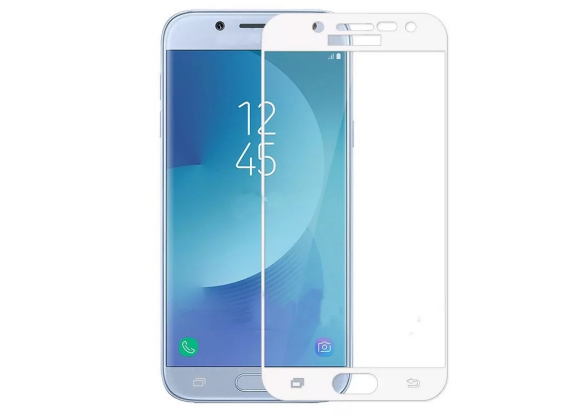 Защитное стекло 3D для SAMSUNG Galaxy J5 2017 (SM-J530F) белый кант TIGER.