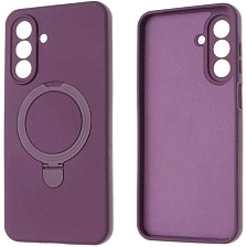 Чехол накладка Revole Mix для SAMSUNG Galaxy A17, A26 5G, силикон, бархат, кольцо держатель, цвет лиловый