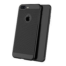 Чехол накладка для APPLE iPhone 7, iPhone 8, силикон, перфорированный, матовый, цвет черный. Чехол накладка для APPLE iPhone 7, iPhone 8, силикон, перфорированный, матовый, цвет черный.