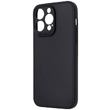 Чехол накладка для APPLE iPhone 14 Pro Max, защита камеры, силикон, цвет черный