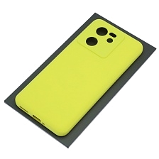 Чехол накладка Silicon Cover для XIAOMI 13T, XIAOMI 13T Pro, защита камеры, силикон, бархат, цвет желтый