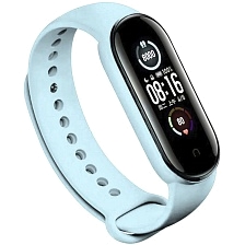 Сменный ремешок для фитнес браслета, смарт часов XIAOMI Mi Band 5, 6, цвет небесно голубой Сменный ремешок для фитнес браслета, смарт часов XIAOMI Mi Band 5, 6, цвет небесно голубой