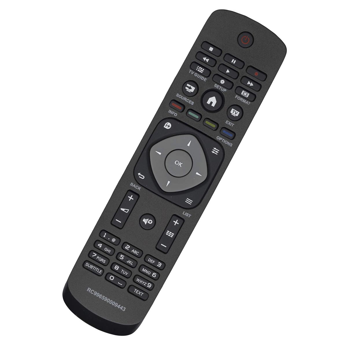 Пульт ДУ RC996590009443 для телевизоров PHILIPS, цвет черный Пульт ДУ RC996590009443 для телевизоров PHILIPS, цвет черный