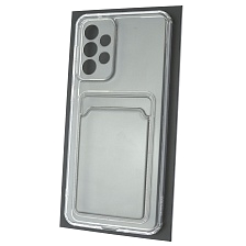 Чехол накладка CARD CASE для SAMSUNG Galaxy A33 5G (SM-A336B), силикон, отдел для карт, цвет прозрачный Чехол накладка CARD CASE для SAMSUNG Galaxy A33 5G (SM-A336B), силикон, отдел для карт, цвет прозрачный