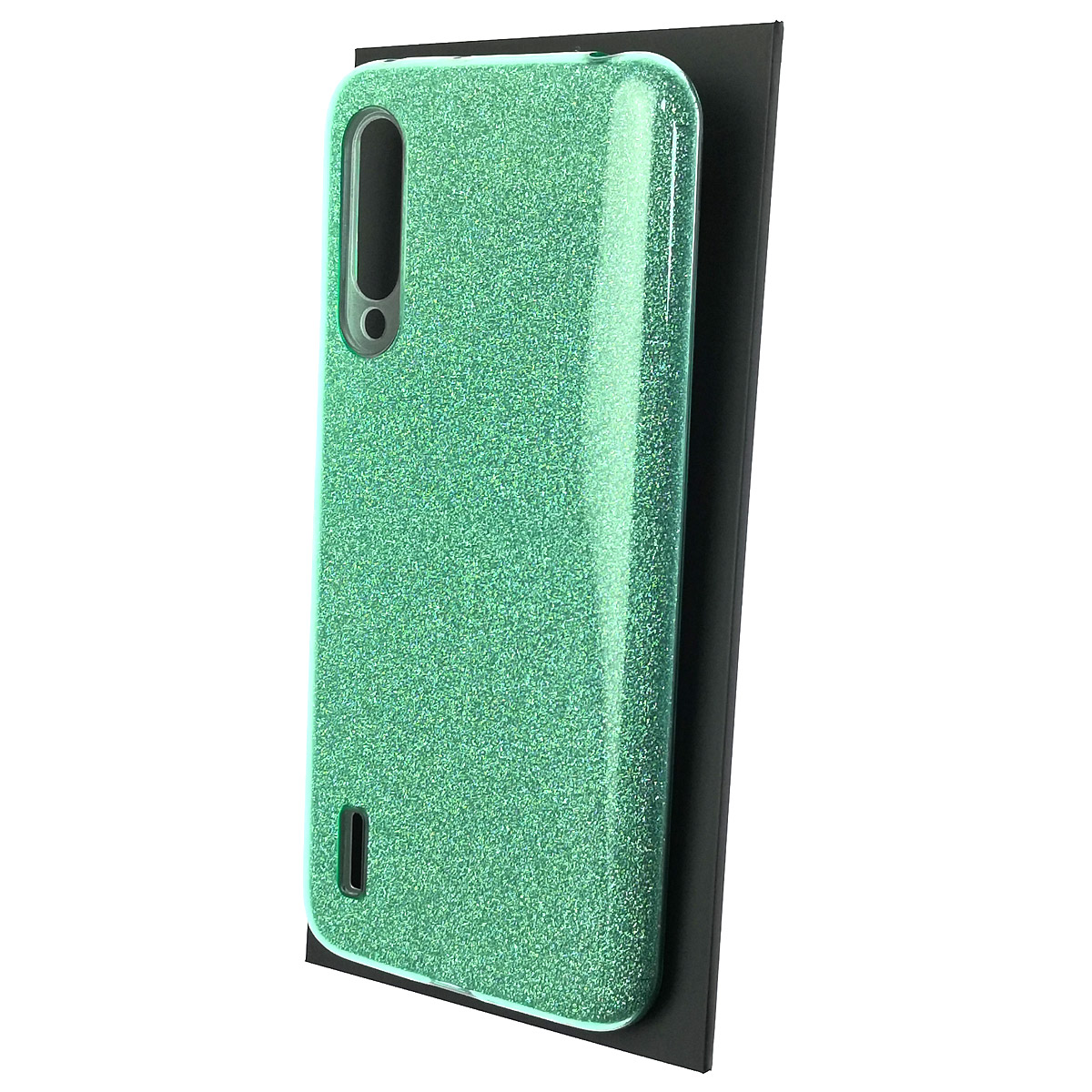 Чехол накладка Shine для XIAOMI Mi A3 Lite, Mi CC9, Mi 9 Lite, силикон, блестки, цвет зеленый Чехол накладка Shine для XIAOMI Mi A3 Lite, Mi CC9, Mi 9 Lite, силикон, блестки, цвет зеленый