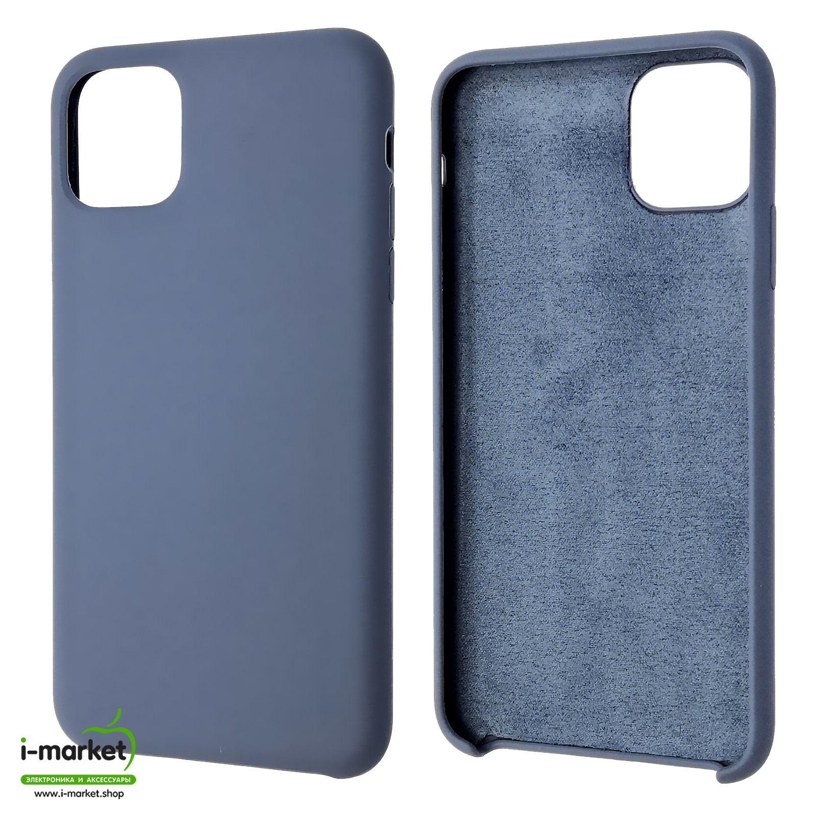 Чехол накладка Silicon Case для APPLE iPhone 11 Pro MAX 2019, силикон, бархат, цвет синий Чехол накладка Silicon Case для APPLE iPhone 11 Pro MAX 2019, силикон, бархат, цвет синий