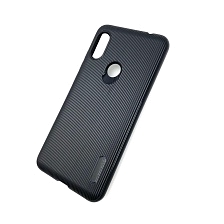 Чехол накладка для XIAOMI REDMI NOTE 6 PRO, силикон, полоски, цвет чёрный.