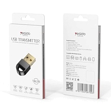 Адаптер USB Bluetooth YESIDO YAU34, цвет черный