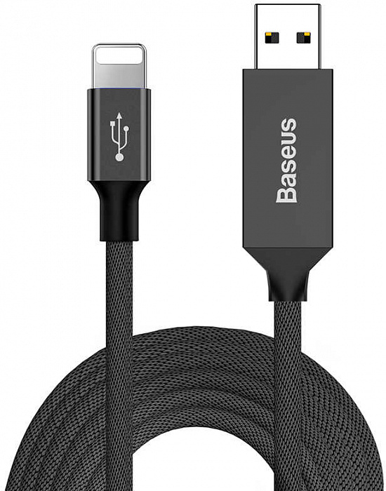 Кабель USB-Lightning Baseus Artistic Striped Cable CALYW-M01 5м цвет черный. Кабель USB-Lightning Baseus Artistic Striped Cable CALYW-M01 5м цвет черный.