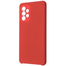 Чехол накладка Silicon Cover для SAMSUNG Galaxy A52 (SM-A525F), силикон, бархат, цвет красный