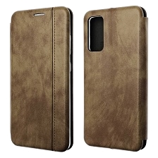 Чехол книжка VINTAGE LiNE для SAMSUNG Galaxy S20FE (SM-G780), экокожа, визитница, цвет коричневый
