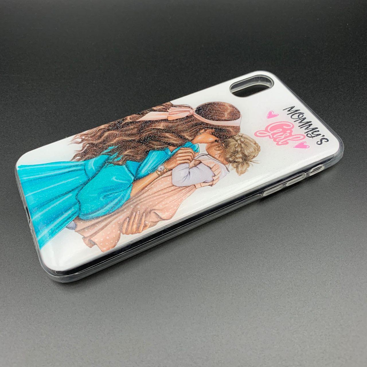 Чехол накладка для APPLE iPhone XS MAX, силикон, рисунок MOMMY Girl.