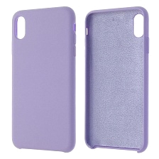 Чехол накладка Silicon Case для APPLE iPhone XS MAX, силикон, бархат, цвет лаванда