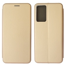 Чехол книжка STYLISH для INFINIX Zero X Pro, экокожа, визитница, цвет золотистый Чехол книжка STYLISH для INFINIX Zero X Pro, экокожа, визитница, цвет золотистый