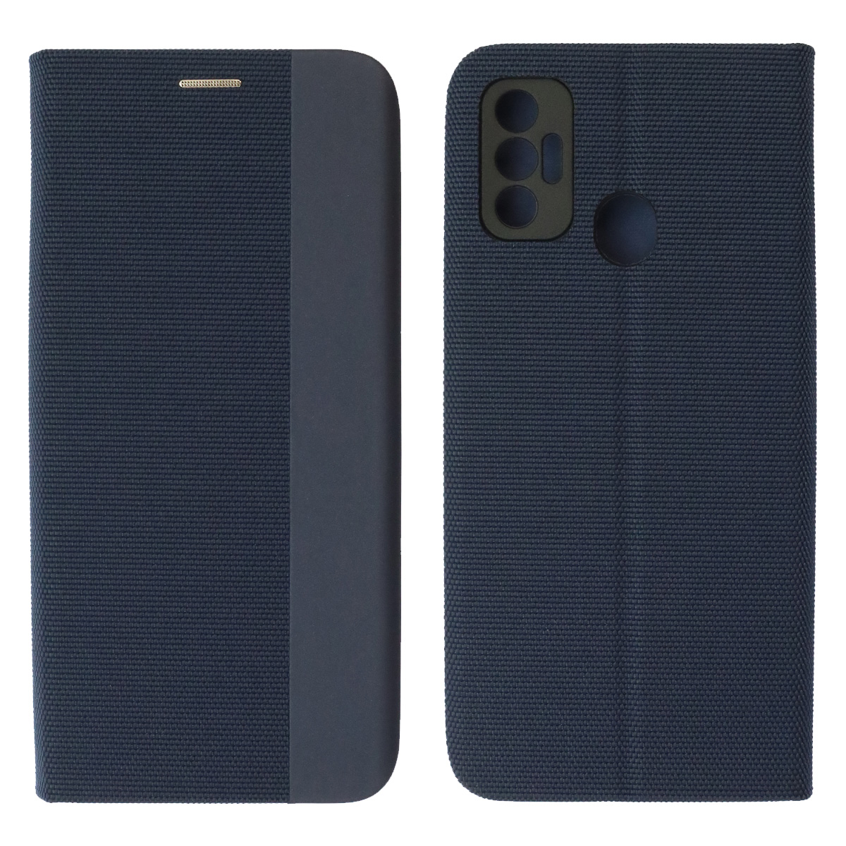 Чехол книжка MESH для TECNO Spark 7, текстиль, силикон, бархат, визитница, цвет темно синий