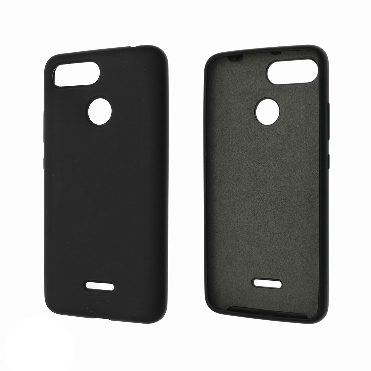Чехол накладка Silicon Cover для XIAOMI Redmi 6, силикон, бархат, цвет черный.