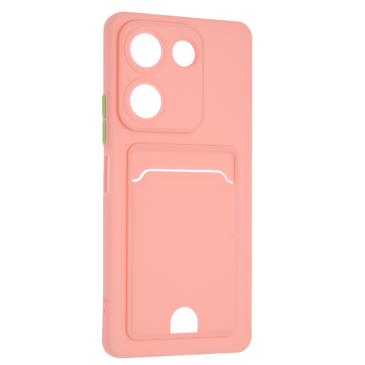 Чехол накладка BUTTON для TECNO Camon 20 4G, TECNO Camon 20 Pro 4G, защита камеры, силикон, отдел для карт, цвет розовый Чехол накладка BUTTON для TECNO Camon 20 4G, TECNO Camon 20 Pro 4G, защита камеры, силикон, отдел для карт, цвет розовый