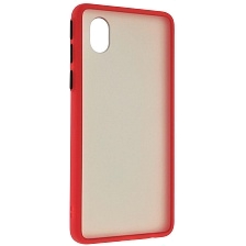 Чехол накладка SKIN SHELL для SAMSUNG Galaxy A01 Core (SM-A013), силикон, пластик, цвет окантовки красный Чехол накладка SKIN SHELL для SAMSUNG Galaxy A01 Core (SM-A013), силикон, пластик, цвет окантовки красный