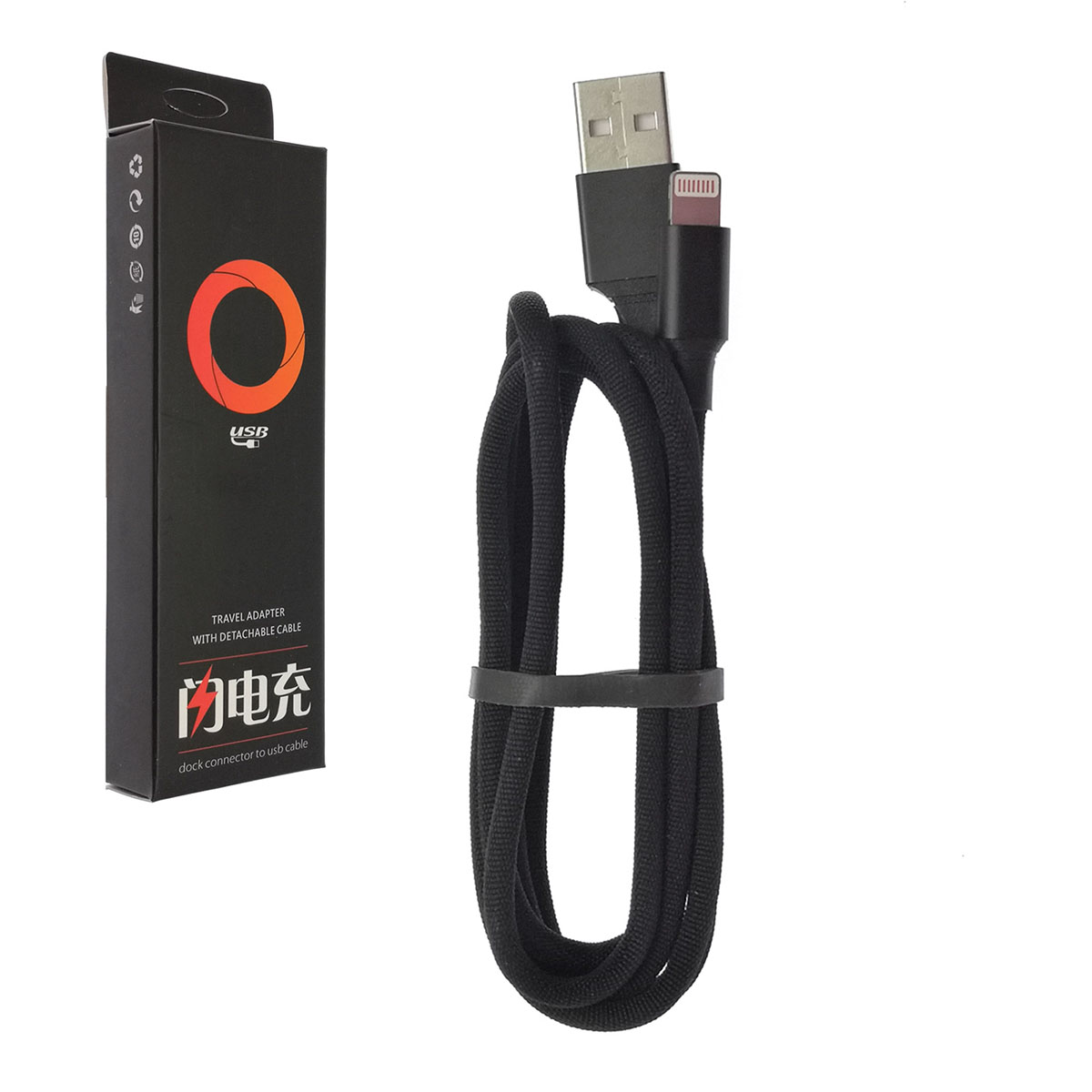 USB Дата кабель APPLE lightning 8 pin, длина 1 метр, нейлоновое армирование, цвет черный. USB Дата кабель APPLE lightning 8 pin, длина 1 метр, нейлоновое армирование, цвет черный.