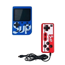 Портативная игровая приставка SUP GAME BOX PLUS 400 игр в 1, с джойстиком, цвет синий (распродажа -50%)