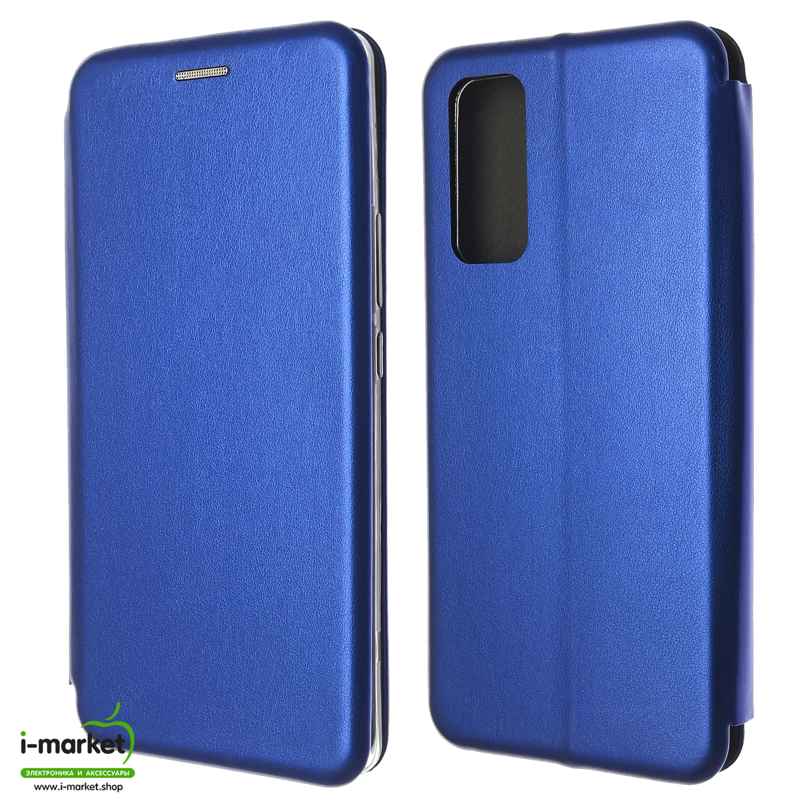 Чехол книжка STYLISH для HUAWEI Honor 30 Pro (EBG-AN10), экокожа, визитница, цвет синий.