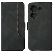 Чехол книжка NICE для TECNO Camon 20 4G, TECNO Camon 20 Pro 4G, защита камеры, экокожа, визитница, цвет черный Чехол книжка NICE для TECNO Camon 20 4G, TECNO Camon 20 Pro 4G, защита камеры, экокожа, визитница, цвет черный