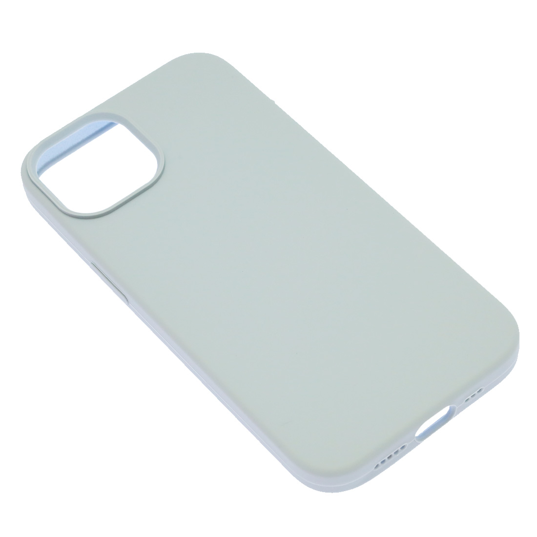 Чехол накладка Silicon Case для APPLE iPhone 14 (6.1"), силикон, бархат, цвет светло серый