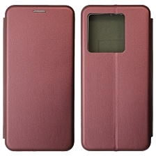 Чехол книжка STYLISH для INFINIX NOTE 30 Pro, экокожа, визитница, цвет бордовый Чехол книжка STYLISH для INFINIX NOTE 30 Pro, экокожа, визитница, цвет бордовый