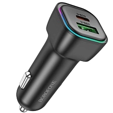 АЗУ (Автомобильное зарядное устройство) BOROFONE BZ28A Trophie, 30W, 1 USB Type C, PD30W, цвет черный АЗУ (Автомобильное зарядное устройство) BOROFONE BZ28A Trophie, 30W, 1 USB Type C, PD30W, цвет черный