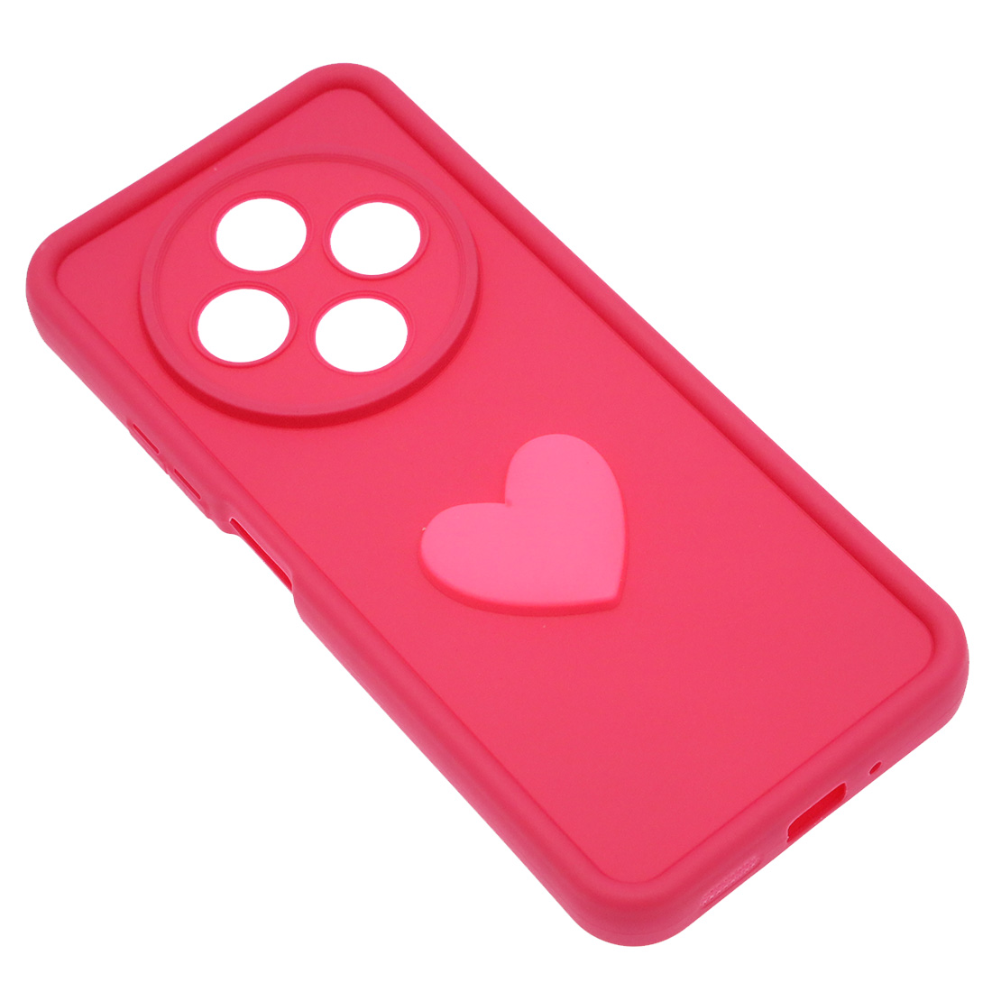 Чехол накладка для XIAOMI REDMI A4, силикон, 3D сердце, защита камеры, бортики, цвет розовый Чехол накладка для XIAOMI REDMI A4, силикон, 3D сердце, защита камеры, бортики, цвет розовый