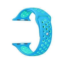 Ремешок для Apple Watch спортивный "Nike", размер 40 mm, цвет синий - светло синий. Ремешок для Apple Watch спортивный "Nike", размер 40 mm, цвет синий - светло синий.