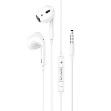 Гарнитура (наушники с микрофоном) проводная, BOROFONE BM30 Max Acoustic, цвет белый Гарнитура (наушники с микрофоном) проводная, BOROFONE BM30 Max Acoustic, цвет белый