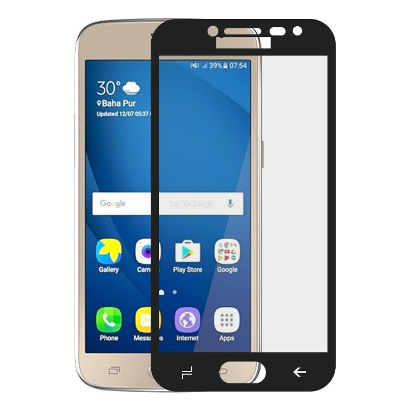 Защитное стекло 5D Full Glass /полный экран, упак-картон/ для Samsung J2-PRO-2018 черный.