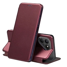 Чехол книжка STYLISH для TECNO Pova 7 4G, Pova 7 Neo, экокожа, визитница, цвет бордовый