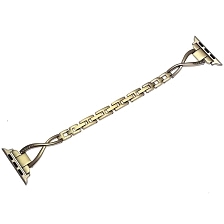 Ремешок для APPLE Watch 42 - 44 мм, цепное плетение со стразами, цвет бежевый. Ремешок для APPLE Watch 42 - 44 мм, цепное плетение со стразами, цвет бежевый.