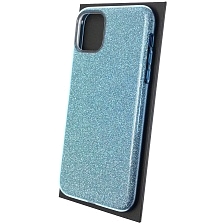 Чехол накладка Shine для APPLE iPhone 11 Pro Max 2019, силикон, блестки, цвет голубой. Чехол накладка Shine для APPLE iPhone 11 Pro Max 2019, силикон, блестки, цвет голубой.