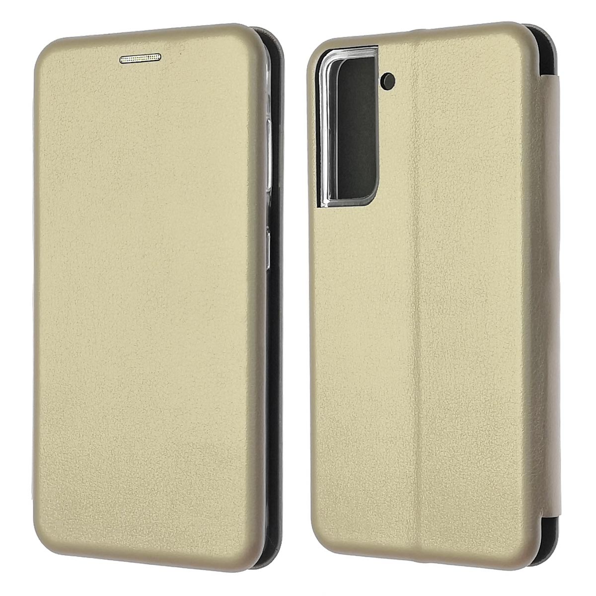 Чехол книжка STYLISH для SAMSUNG Galaxy S21 (SM-G991), экокожа, визитница, цвет золотистый Чехол книжка STYLISH для SAMSUNG Galaxy S21 (SM-G991), экокожа, визитница, цвет золотистый
