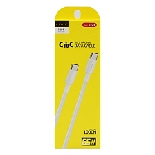 Кабель MAIMI X69 USB Type C на USB Type C, 65W, длина 1 метр, цвет белый
