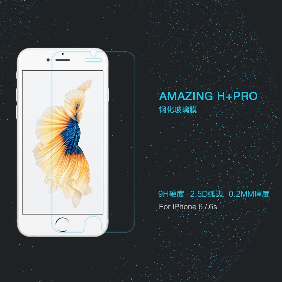 Nillkin Защитное стекло для APPLE iPhone 6, iPhone 6S 2.5D Amazing H+Pro Anti-Explosion Tempered Glass, прозрачное.