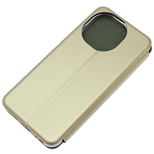 Чехол книжка STYLISH для TECNO Spark Go 1, POP 9 4G, экокожа, визитница, цвет золотистый Чехол книжка STYLISH для TECNO Spark Go 1, POP 9 4G, экокожа, визитница, цвет золотистый