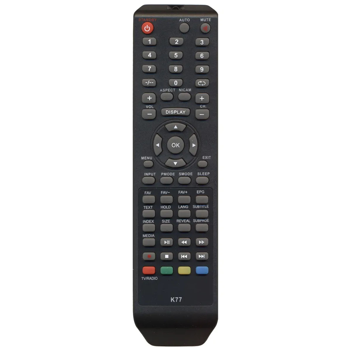 Пульт ДУ для телевизоров POLAR, SHIVAKI, ORION, VITYAS (ВИТЯЗЬ), цвет черный