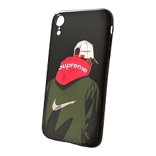 Чехол накладка для APPLE iPhone XR, силикон, рисунок Suprime. Чехол накладка для APPLE iPhone XR, силикон, рисунок Suprime.