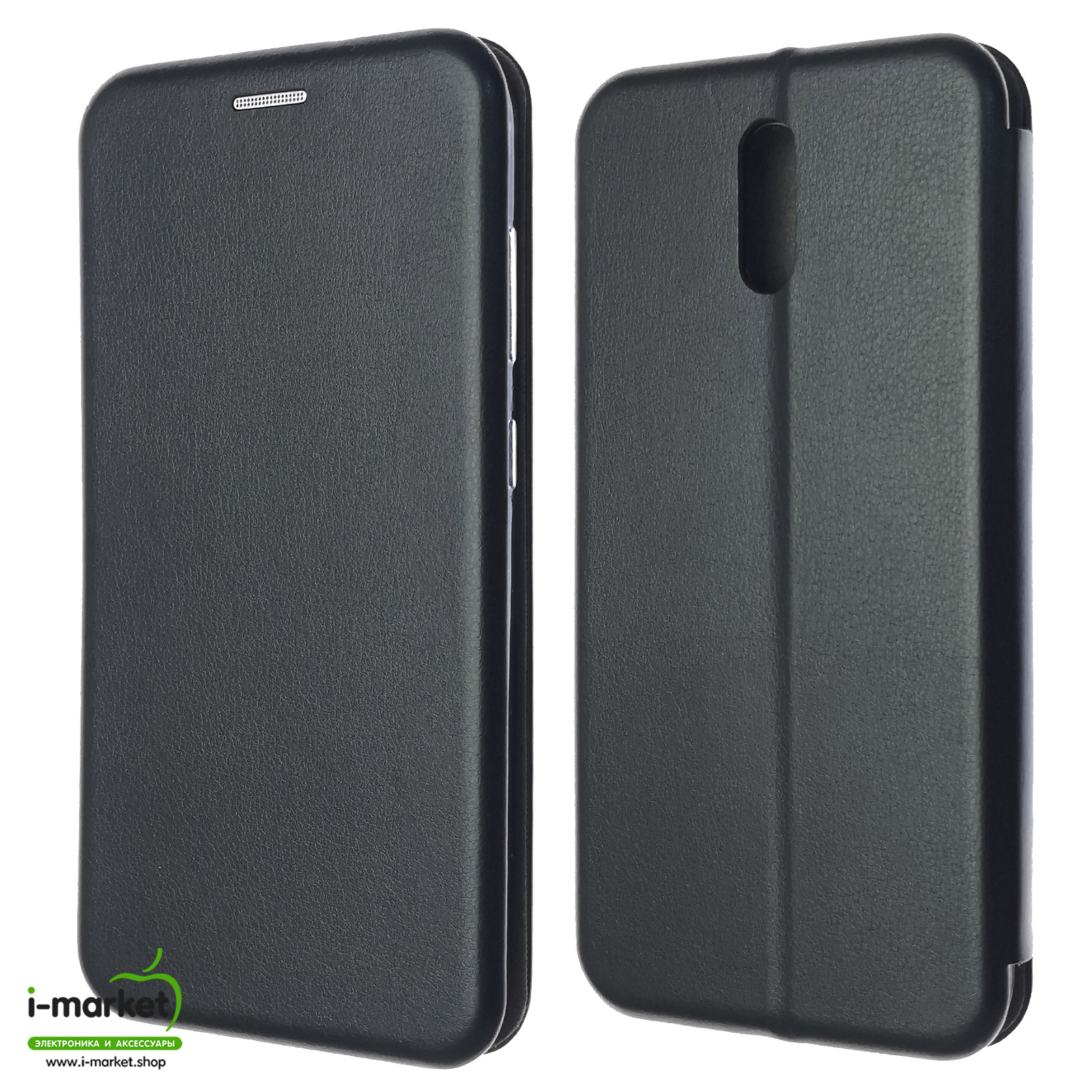 Чехол книжка STYLISH для NOKIA 2.3 (TA-1206), экокожа, визитница, цвет черный.