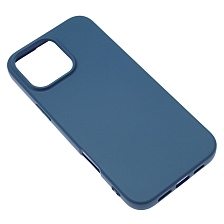 Чехол накладка NANO для APPLE iPhone 16 Pro Max (6.9"), силикон, бархат, цвет темно синий