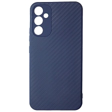 Чехол накладка для SAMSUNG Galaxy A34 5G, силикон, карбон, цвет темно синий Чехол накладка для SAMSUNG Galaxy A34 5G, силикон, карбон, цвет темно синий